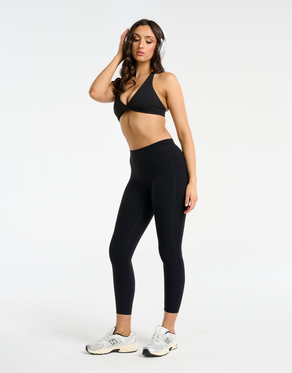 Ascend Pocket Mid-Waist Leggings 25" - Black