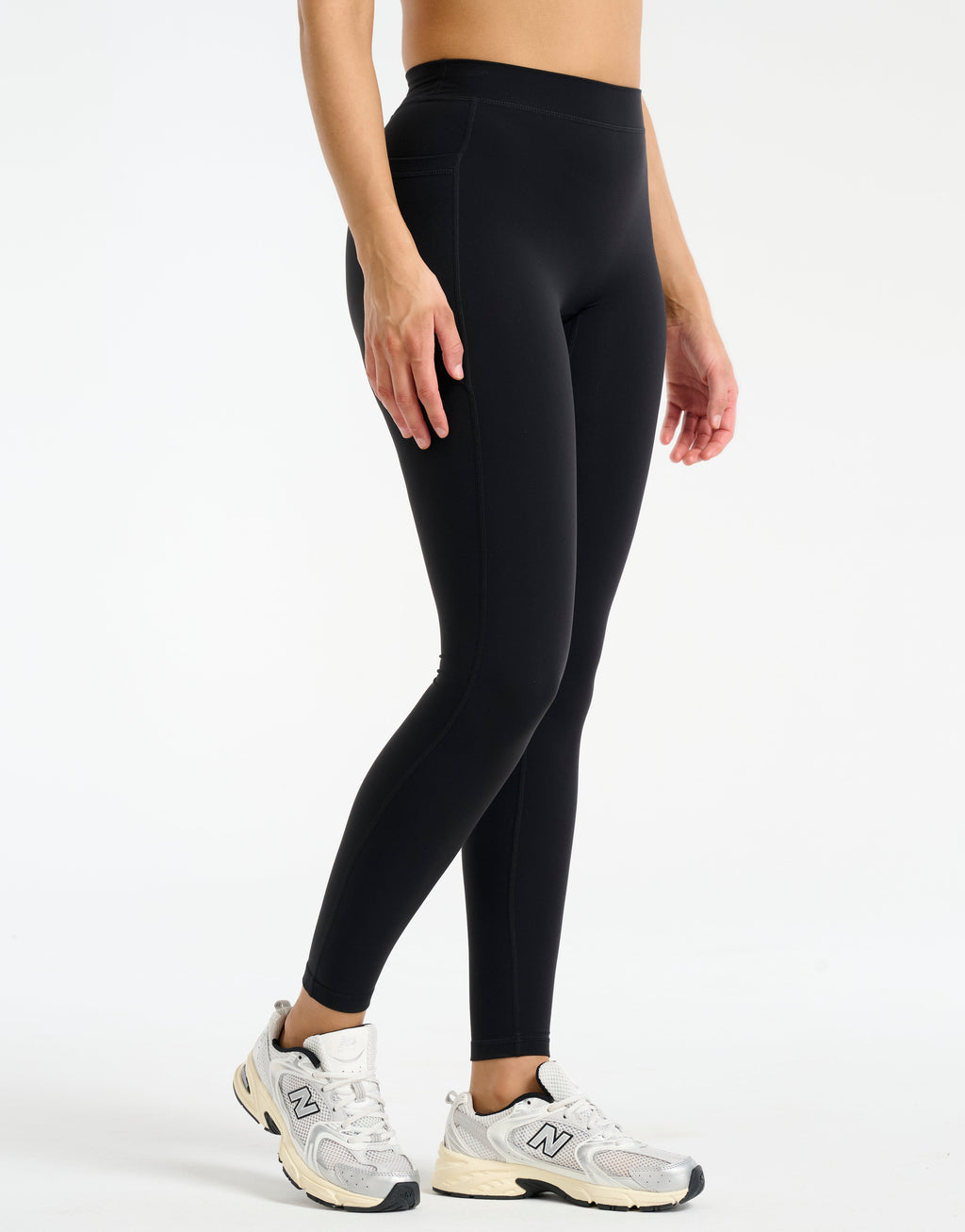 Ascend Pocket Mid-Waist Leggings 28" - Black