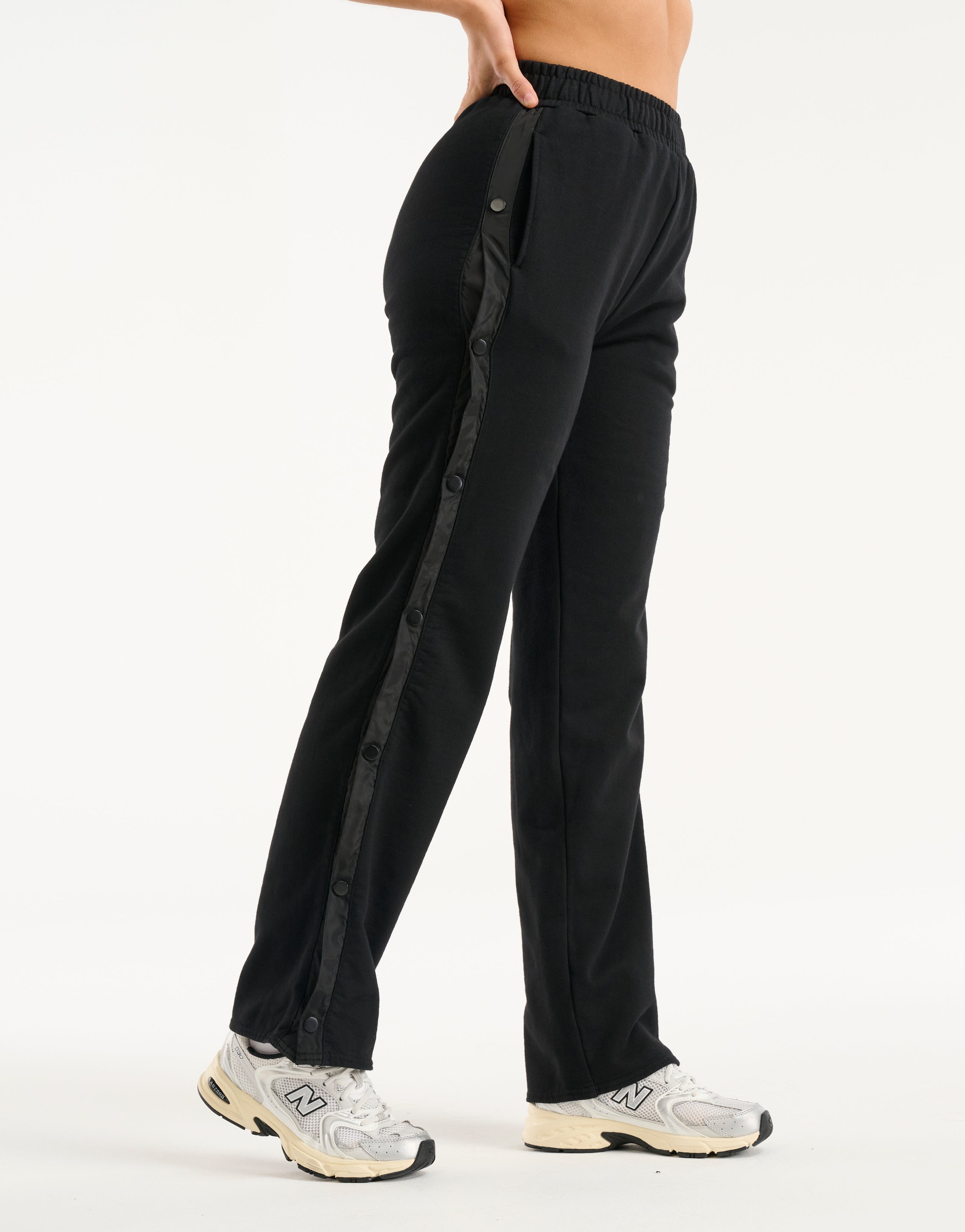 Snap Sweatpants - Black