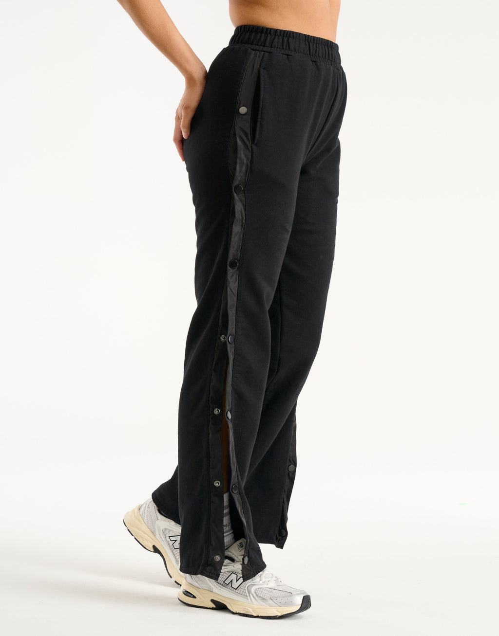 Snap Sweatpants - Black