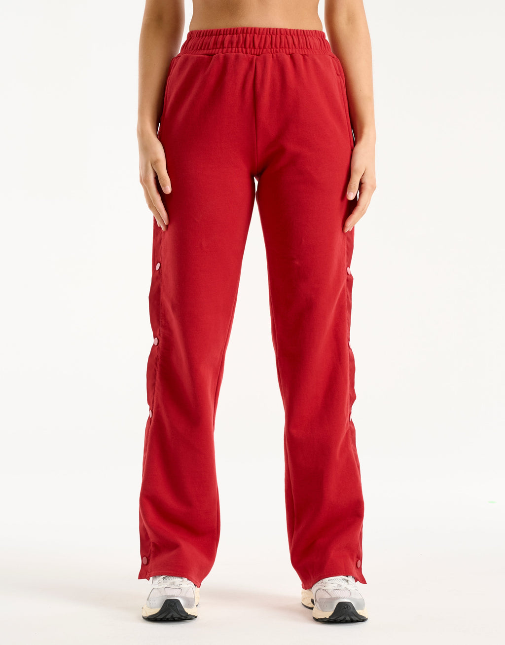 Snap Sweatpants - Red