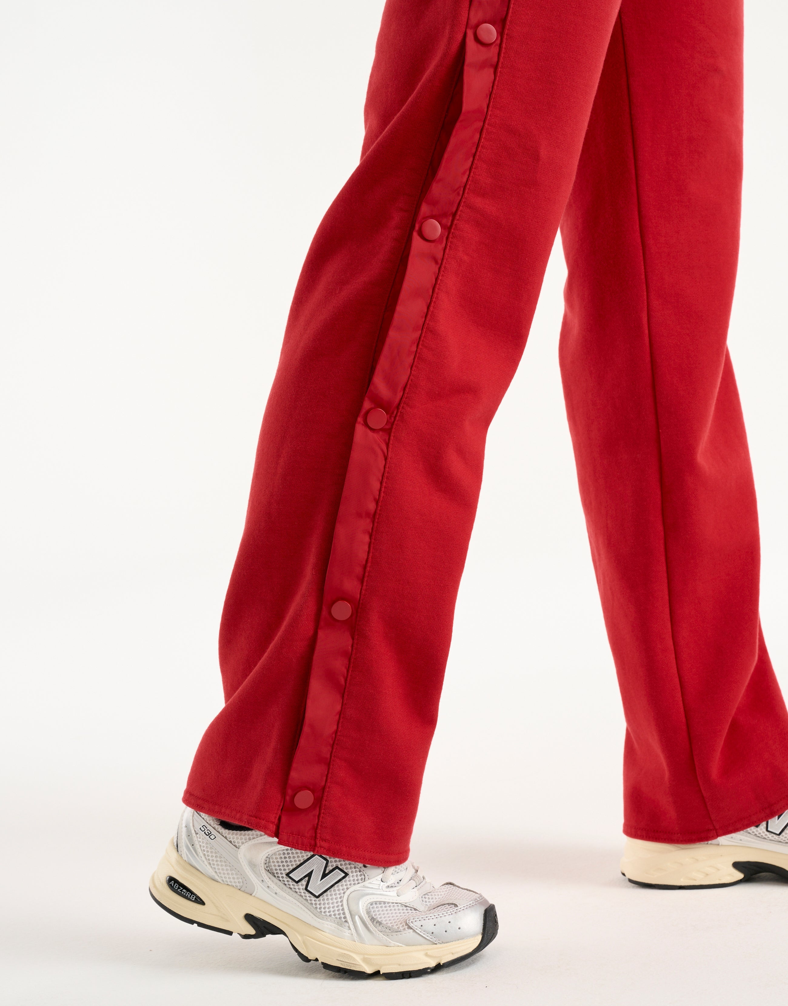 Snap Sweatpants - Red
