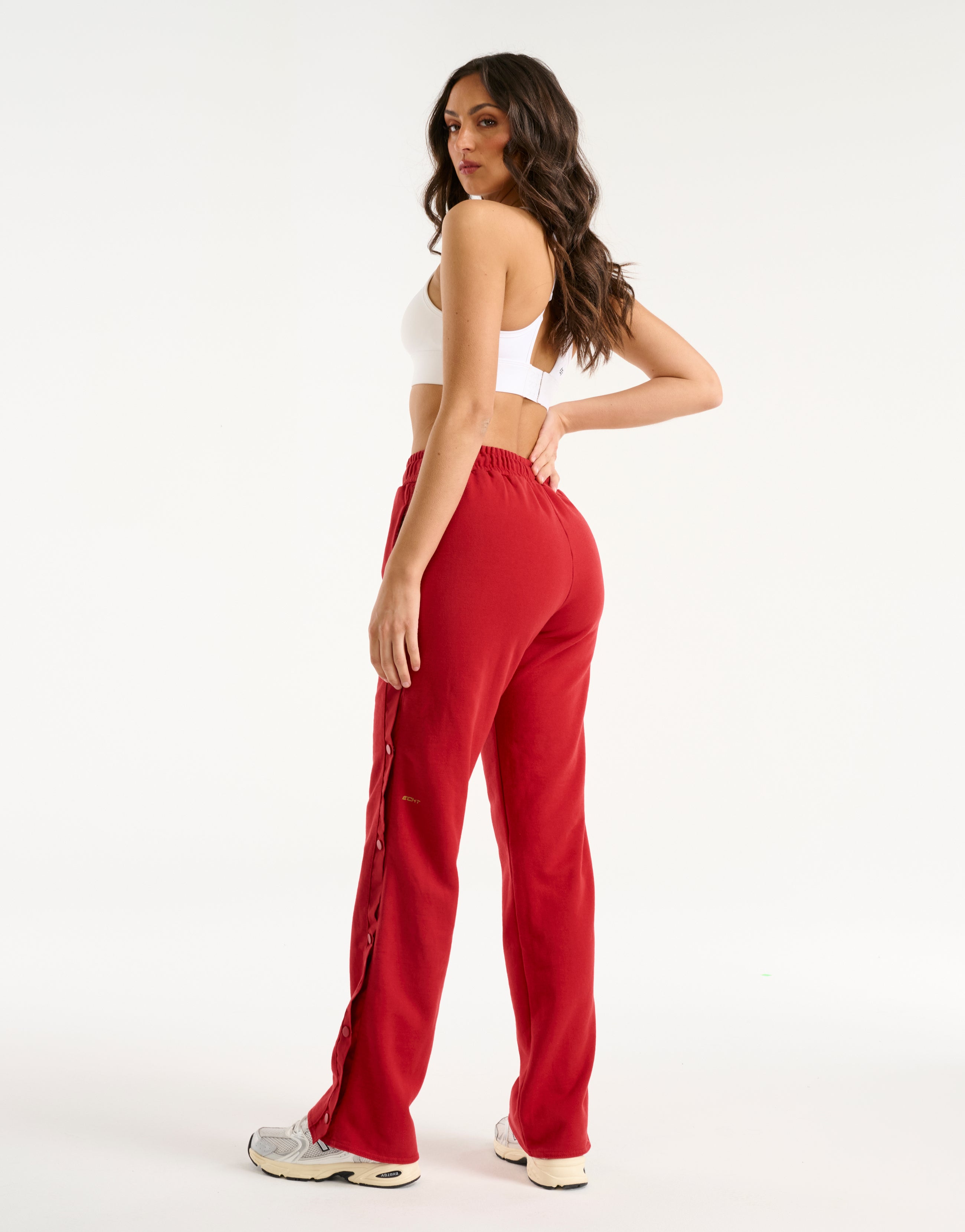 Snap Sweatpants - Red