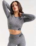 Arise Comfort Cropped Long Sleeve - Charcoal