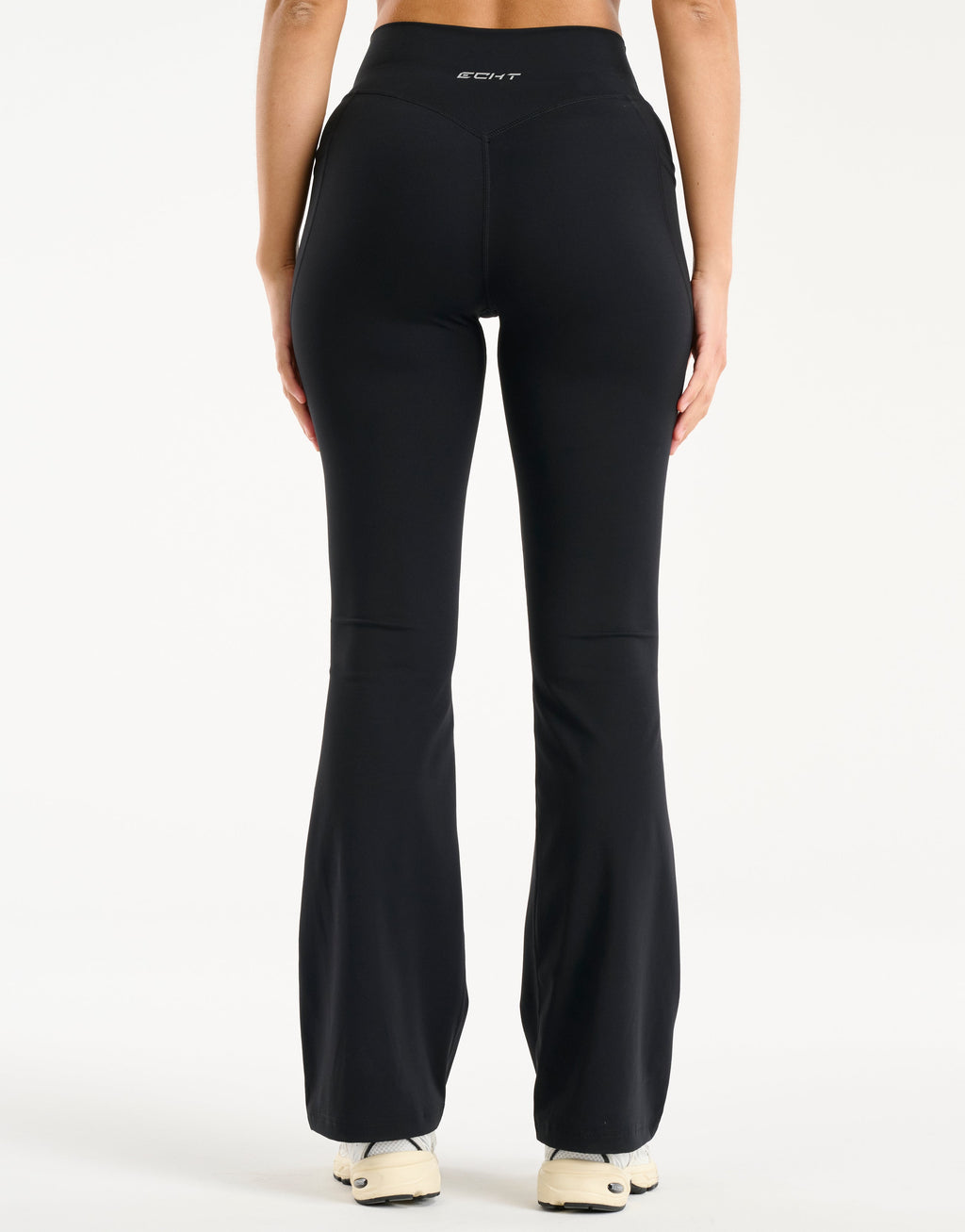 Flare Lycra Pocket Leggings - Black