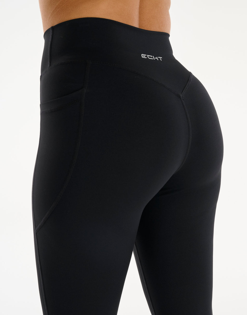 Flare Lycra Pocket Leggings - Black
