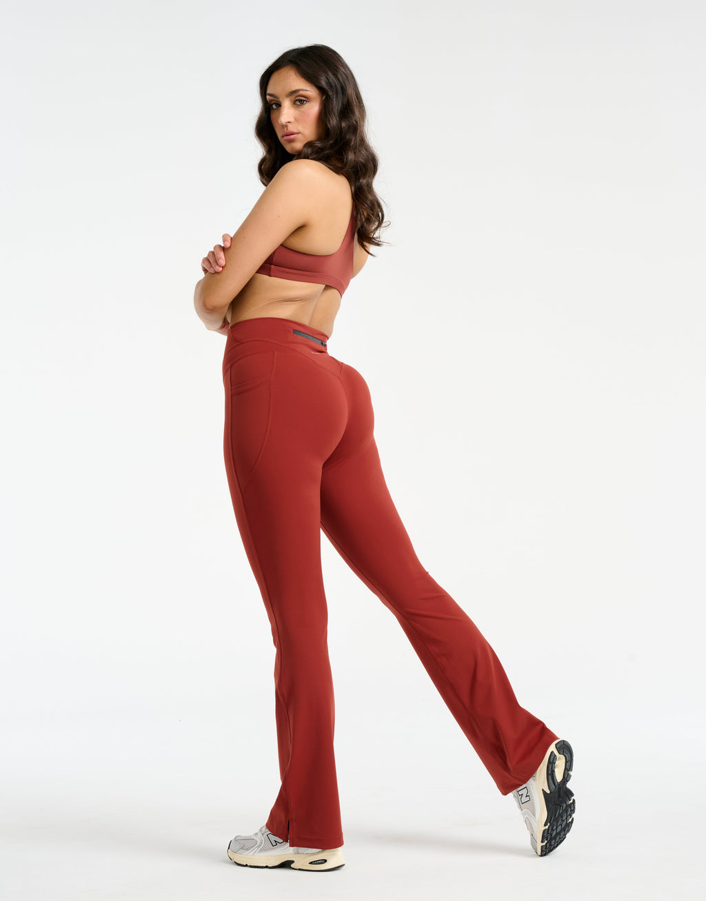 Sculpt Flare Pocket Leggings - Brown