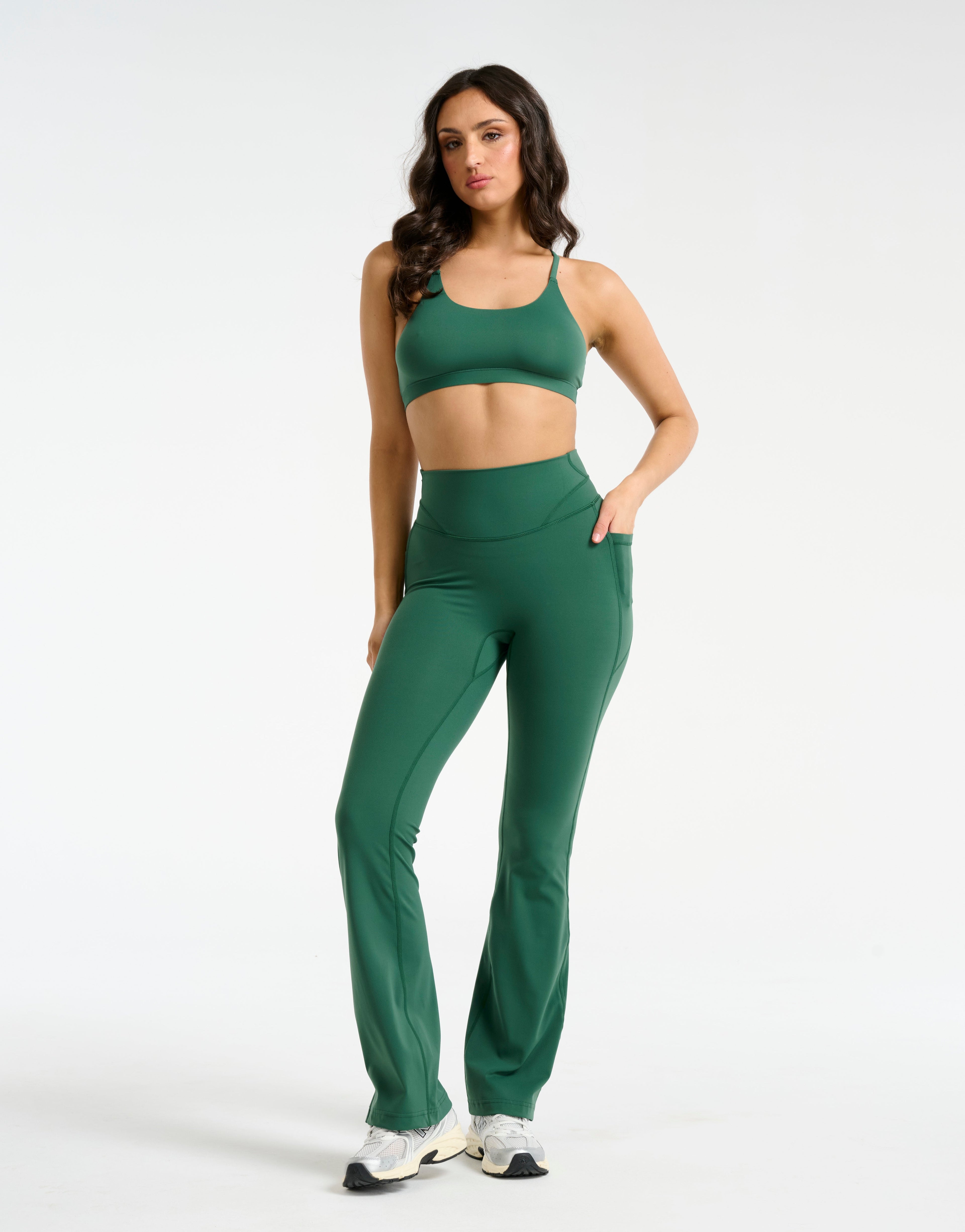 Sculpt Flare Pocket Leggings - Green