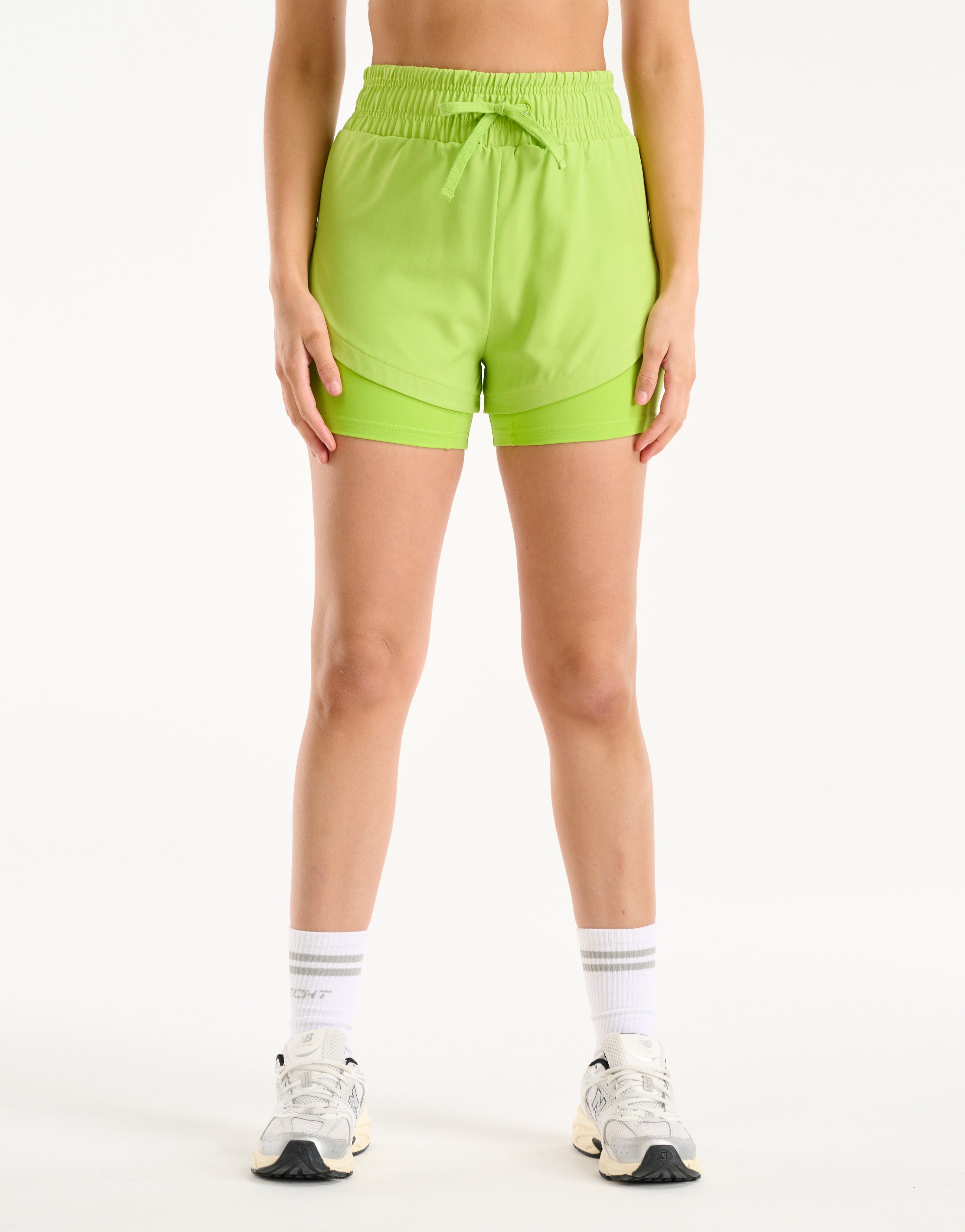 Freedom Running Shorts - Lime Green