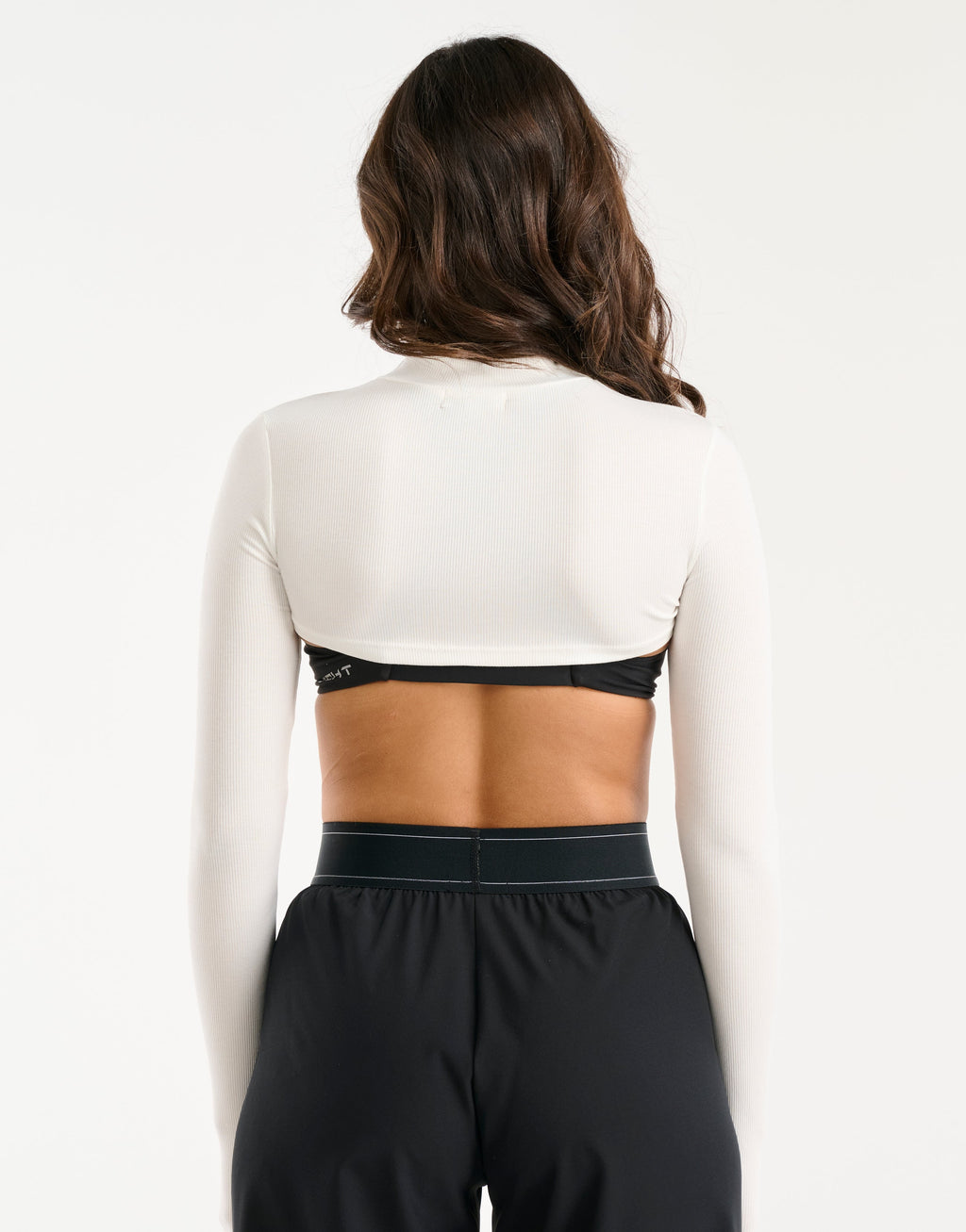 Echt Ribbed High Cut Long Sleeve - White