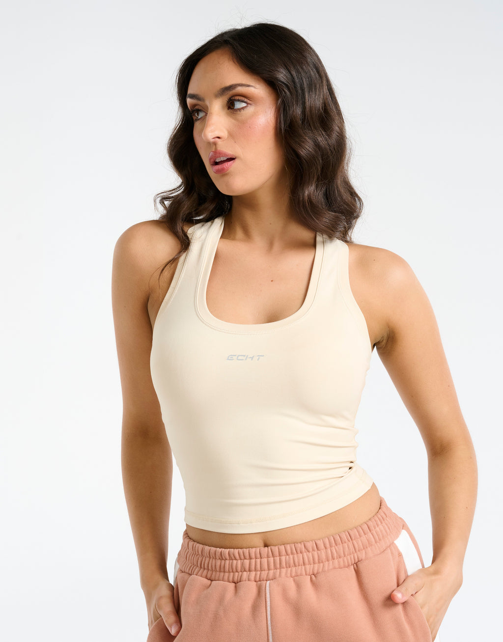 Echt Midriff Singlet - Cream