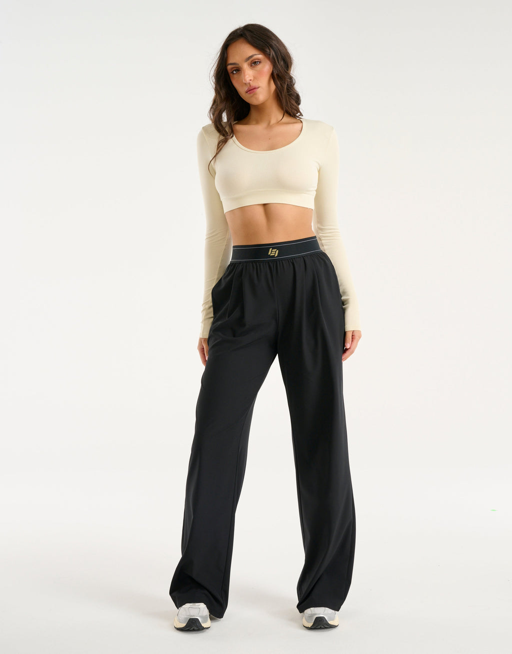 Echt Ribbed Cropped Long Sleeve - Taupe
