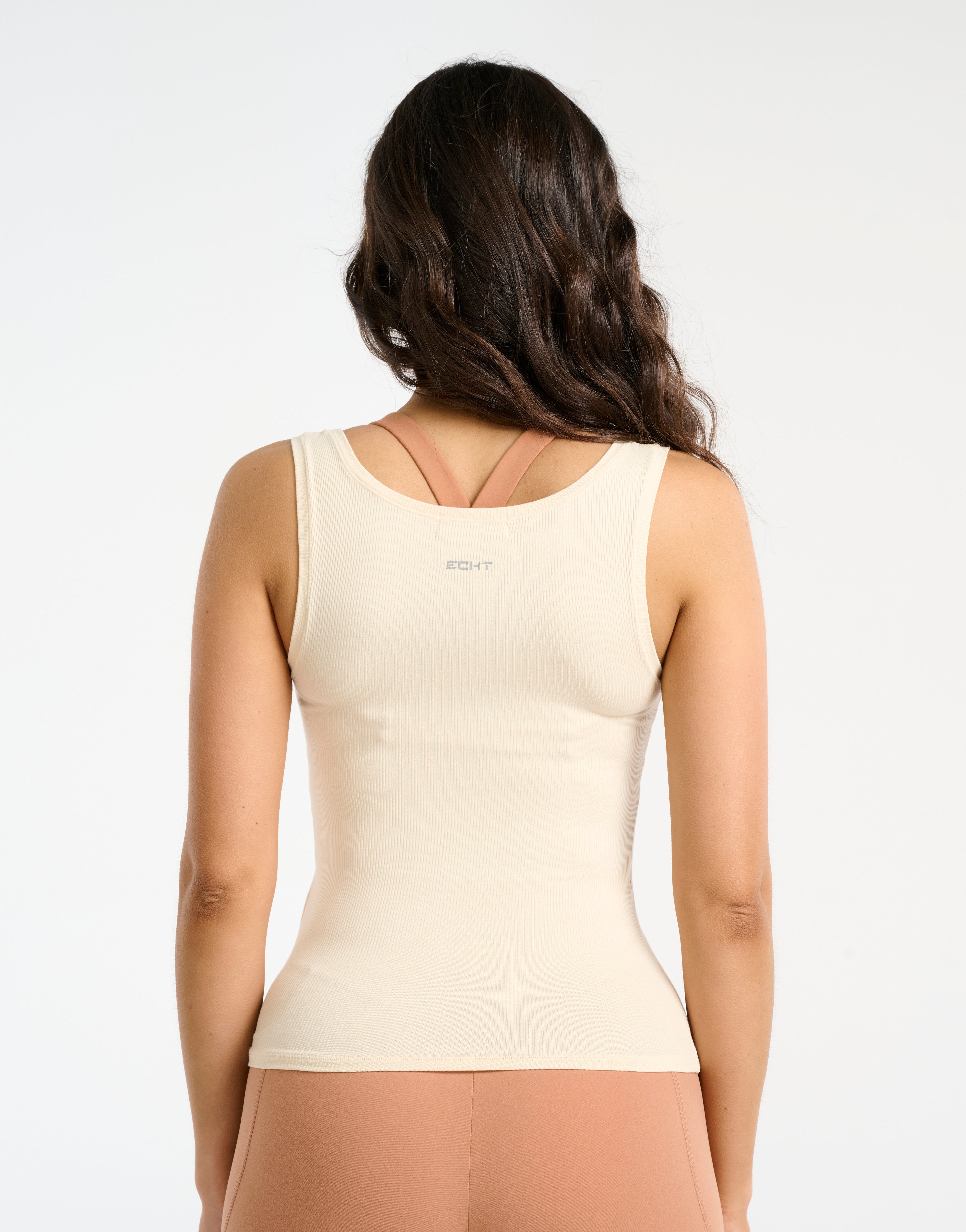 Ribbed Sculpt Tank - Cream