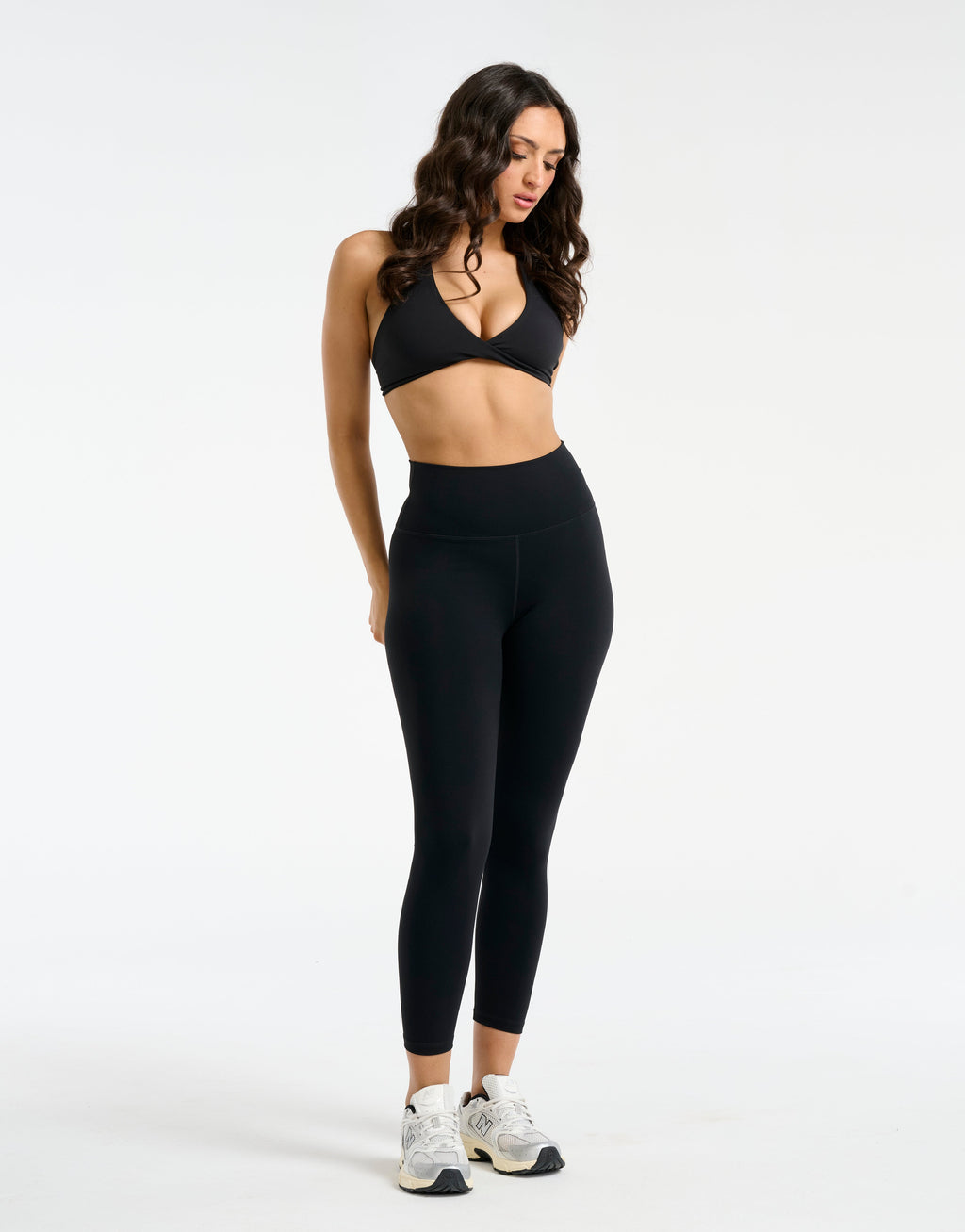 Force Scrunch Leggings (Minimal Logo) - Black