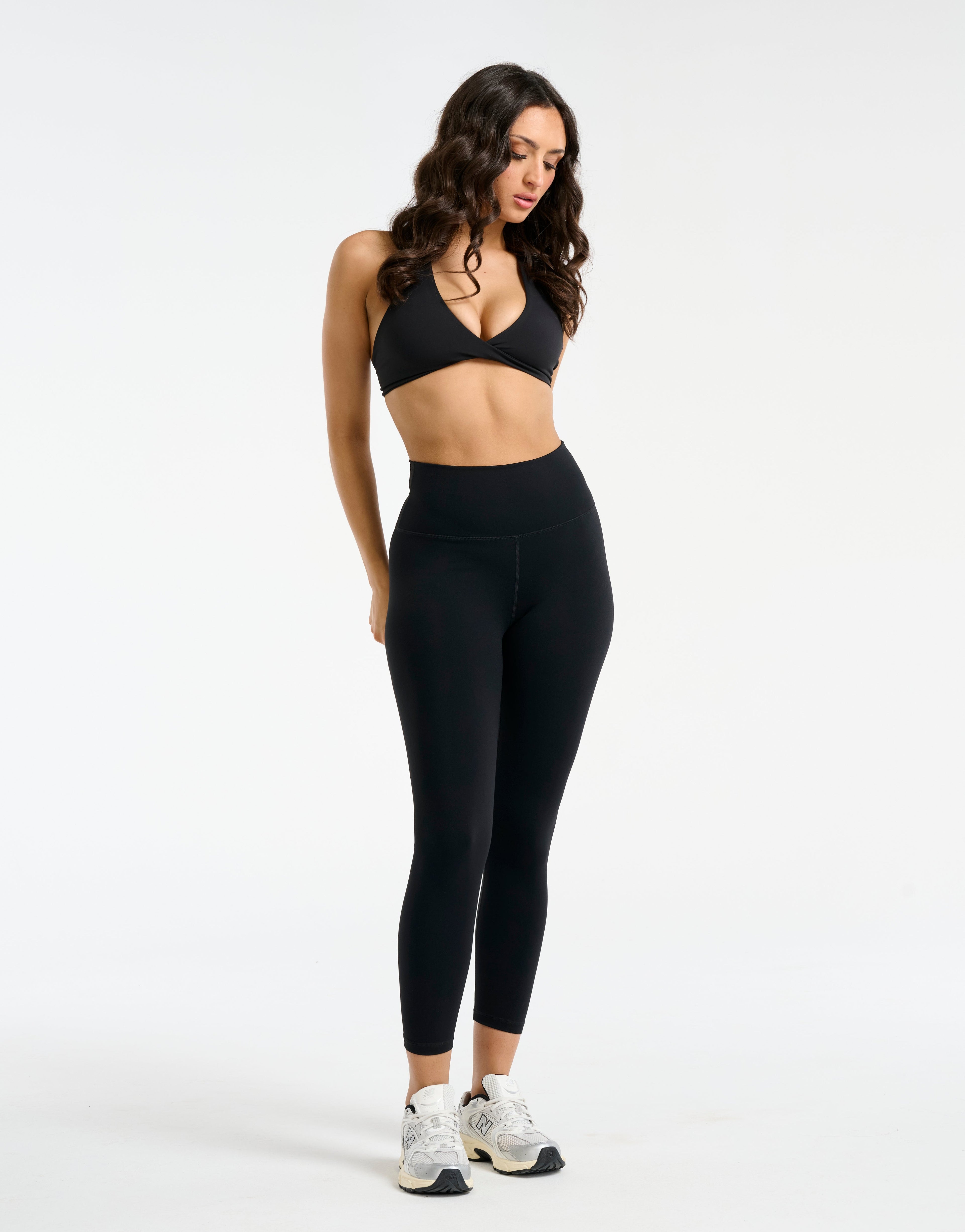 Force Scrunch Leggings (Minimal Logo) - Black