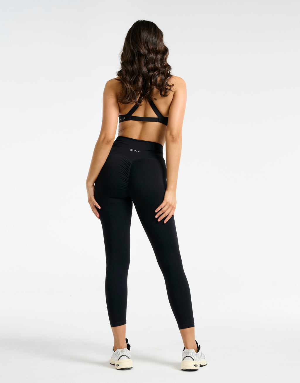Force Scrunch Leggings (Minimal Logo) - Black