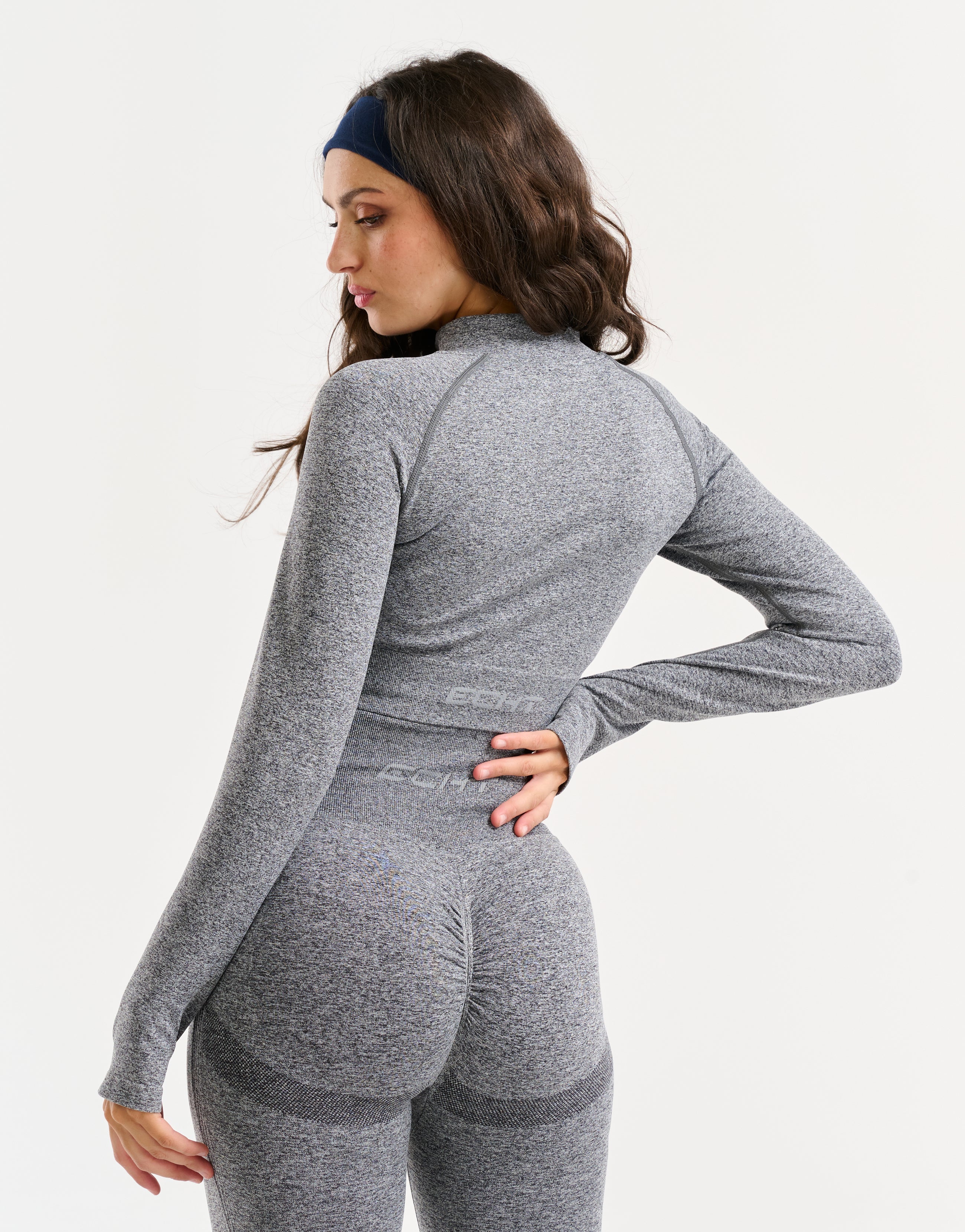 Arise Essential Zip-Up Long Sleeve - Charcoal