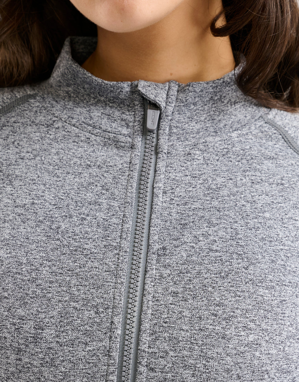 Arise Essential Zip-Up Long Sleeve - Charcoal